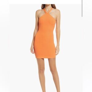 New Naked Wardrobe orange mini dress